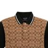 Coach Signature Polo Logo Print Short Sleeve Polo Shirt Men Tops Khaki CO816-OFZ