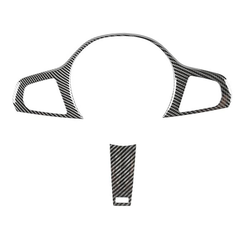 For BMW- 3 Series G20 G28 - Carbon Fiber Steering Wheel Panel Cover Trim Decoration Sticker Interior Accessories
