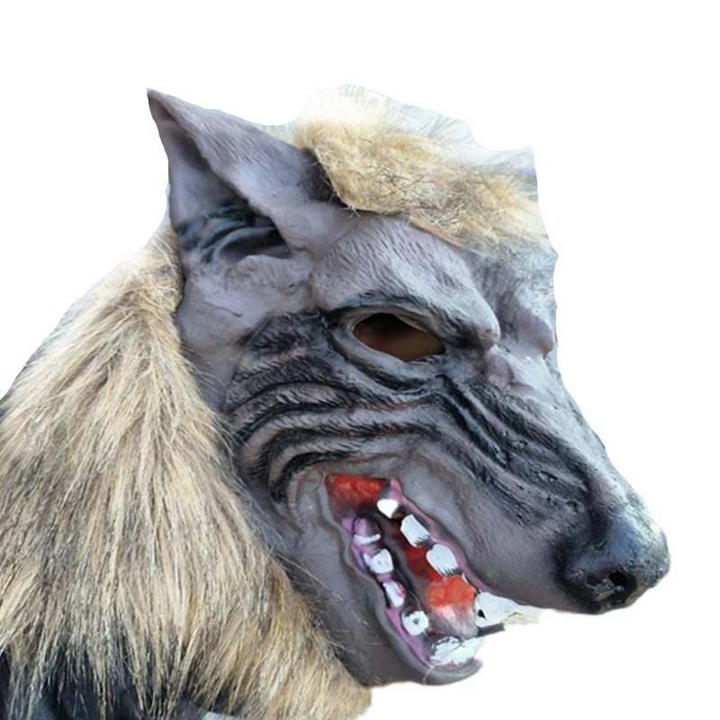 Funny Hooded Werewolf Gloves And Horror Mask Set for Halloween Costume Accessories
