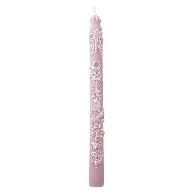 1PC Embossed Scented Candles Home Decoration Long Rod Candles Restauarant Long Candle Romantic 5 Colors