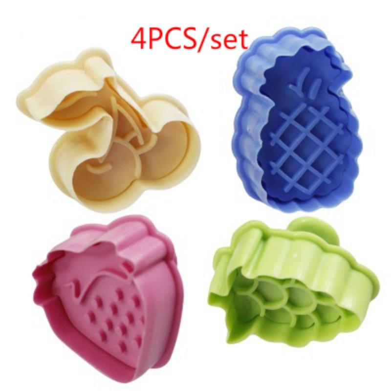 4PCS/set Fruit Series Cookie Decorative Tools Cookie Cutter Shape Biscuit Cookie Cutting Mold Col