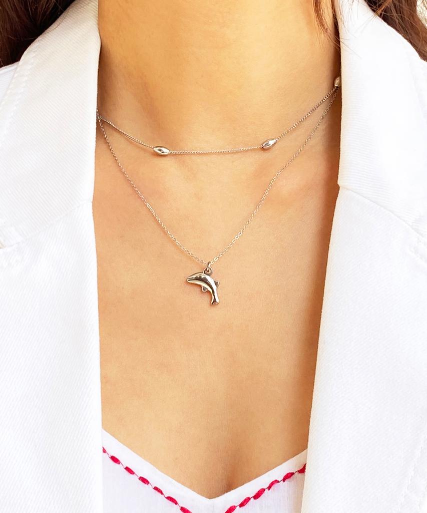 Lazy N Crazy Lucky Dolphin Necklace