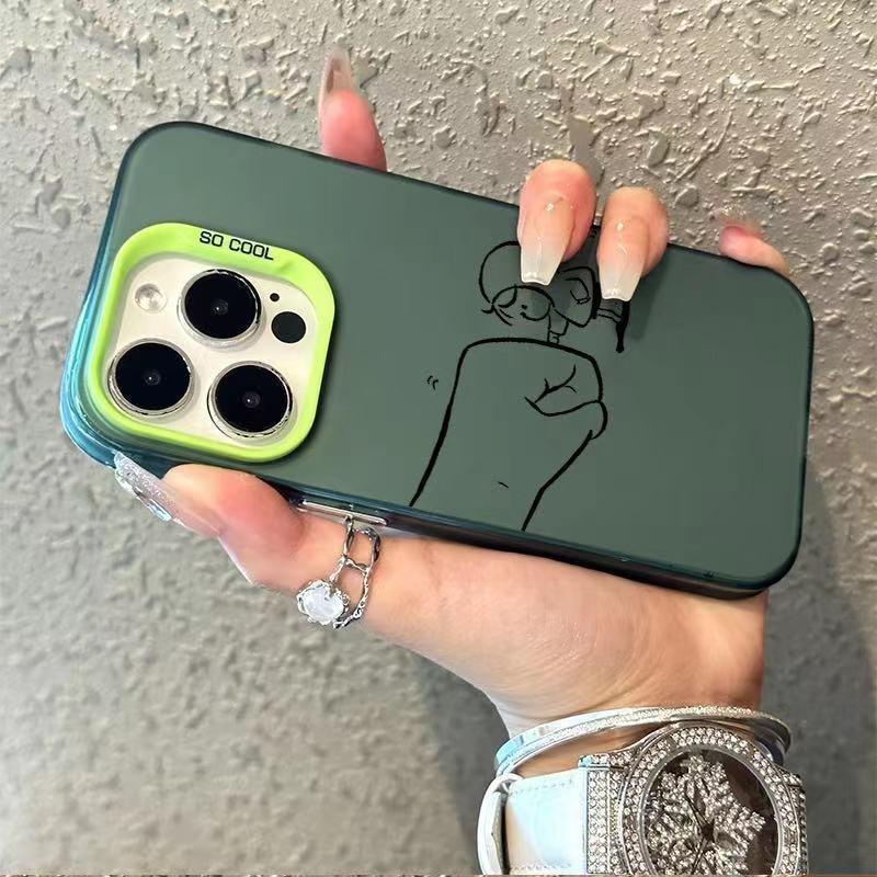 Big fist touches small fist, suitable for iPhone15 Apple 14Pro new 13pro12 anti-drop 11 simple x/xr