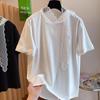 Korean Style Women's Cool Lace Ribbon Short-Sleeve T-Shirt - 2025 Summer Fashion