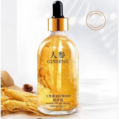 Gold Ginseng Gesichtsessenz 100ml, Niacinamid Hyaluronsäure Feuchtigkeitsspendendes Anti-Falten-Serum