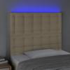 VidaXL Tête de Lit à LED Meuble de Chambre à Coucher Accessoire de Lit Simple Tête de Cadre de Lit Intérieur Crème 3122837
