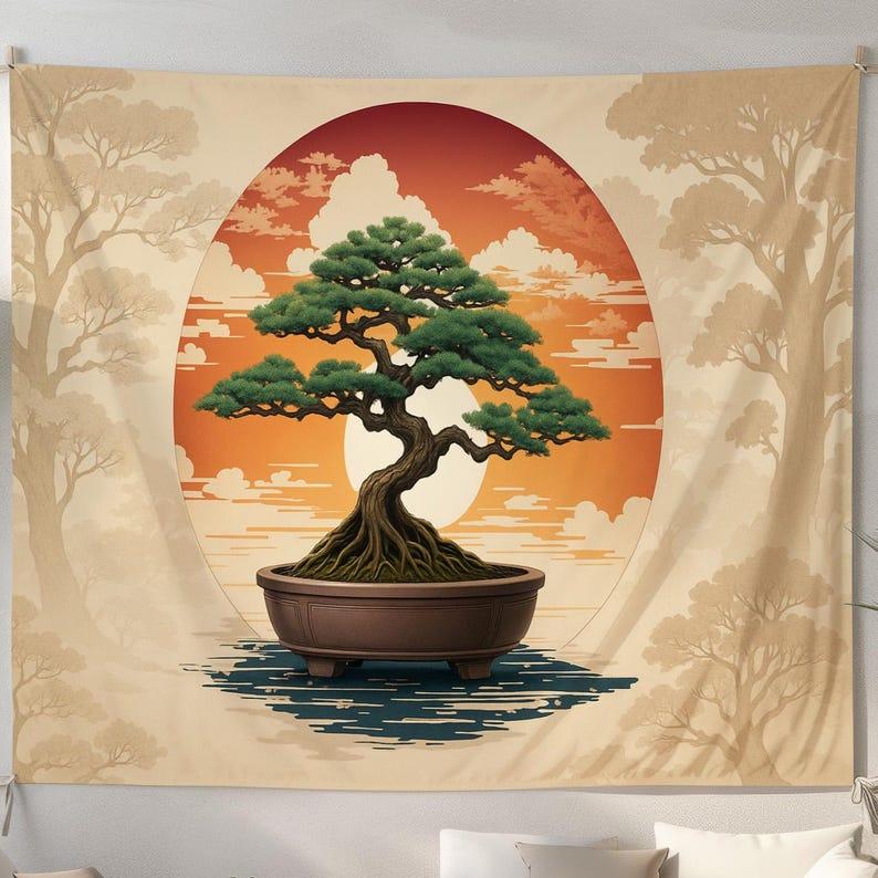 Bonsai Tree tapestry 75x100 чёрный