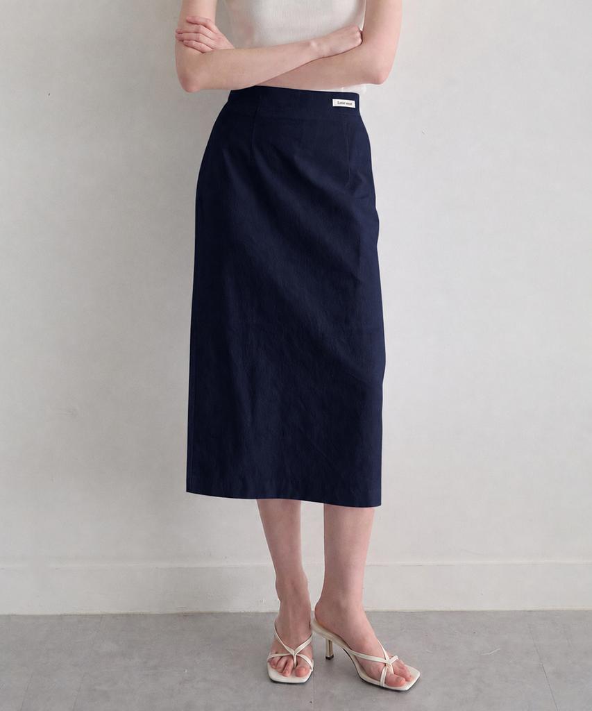 LENAV Les Linen Skirt (Navy)