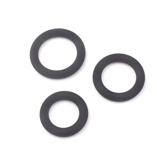 3 Sizes Silicone Cock Rings Male Delay Ejaculation Penis Lasting Erection Scrotum Testis Restraint Adult Game Sex Toys For Men