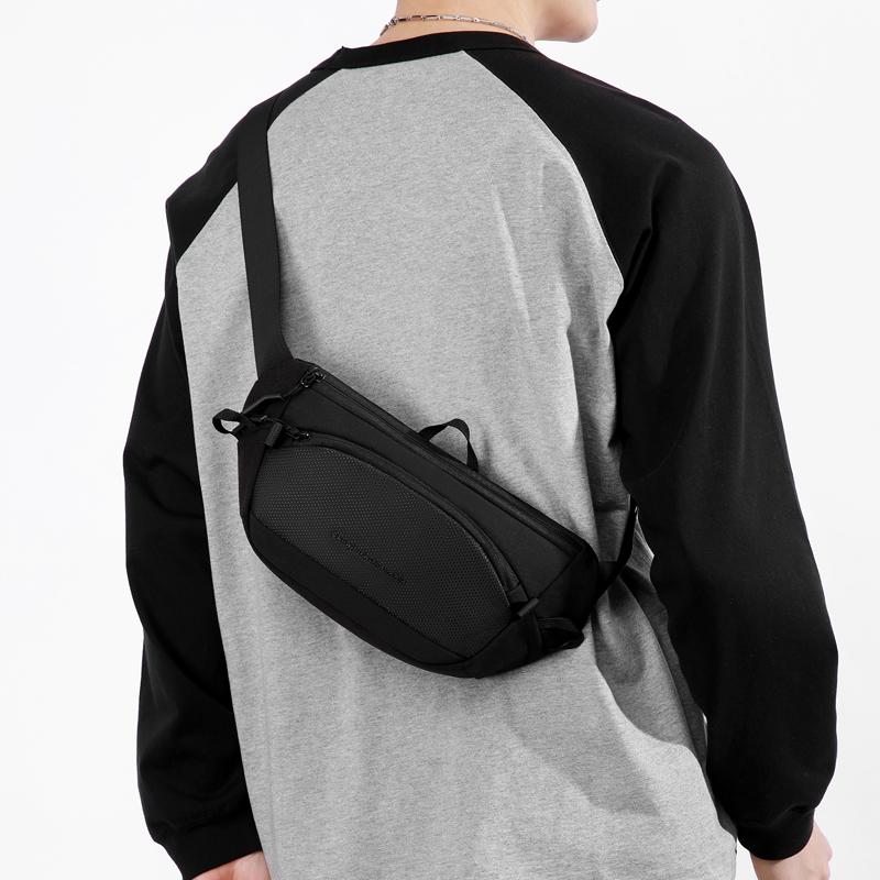 Men's Anti-theft Waist Pack Large Capacity Multi-layer Chest Bag Water Resistant Sling Shoulder Fanny Pouch for Travel Business