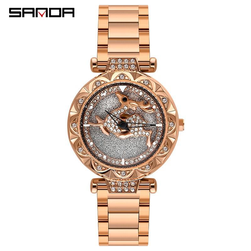 Sanda Universal Luxury Quartz Waterproof Watch for Business and Commuting - High-End Couple's Wristwatch