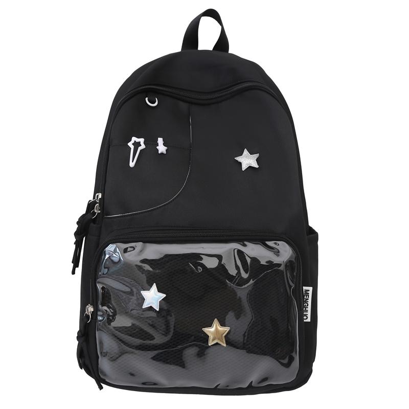 Transparent Large Capacity Student School Bag College Style Women's Backpack