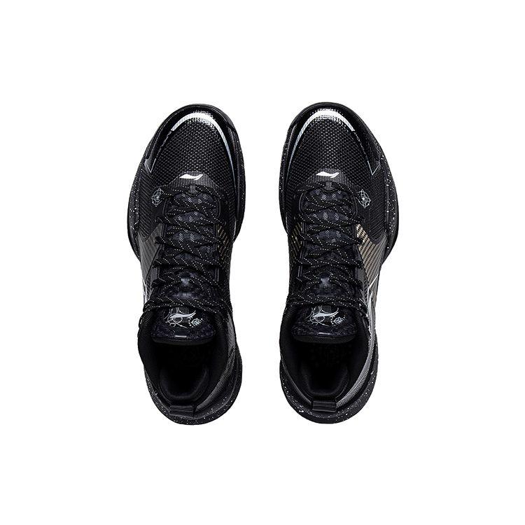 Li-Ning Ultra Light Series Shock Absorption Non-Slip Mid-Top Basketball Shoes Men Sneakers Black ABAS027-11