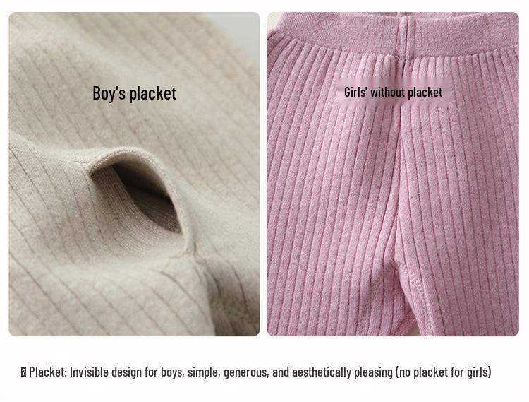 Children’s Thick Wool Cashmere Pants for Fall & Winter – Knitted Ribbed Base Layer for Boys & Girls, Suitable for Big Kids.