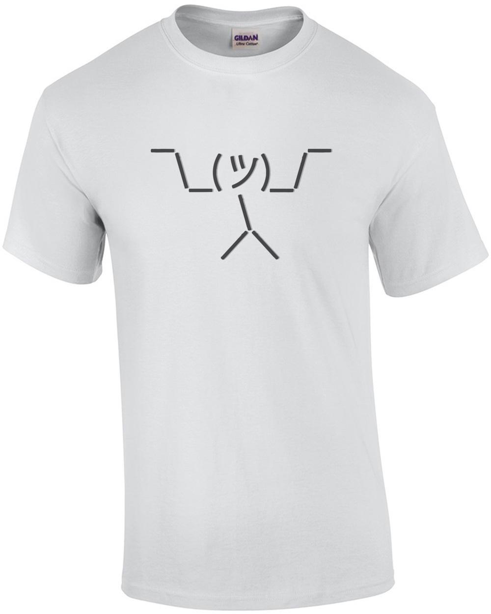 Shrug Face - Funny T-Shirt Unisex T-Shirt XXXXL