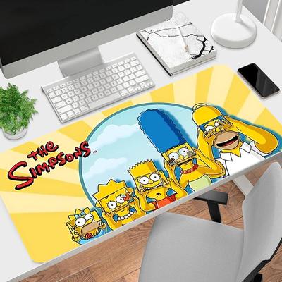 1Pc Simpsons Family Adventure Gaming Mouse Pad Keyboard Desk Mat Non-slip Rubber Lock Edge Waterproof Computer Mousepad for Office Home Decor Y1592
