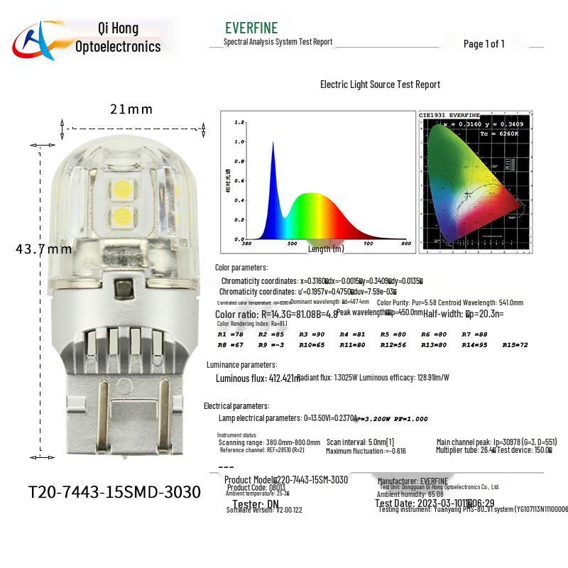 High Brightness Universal Car LED Brake Light Bulb W21/5W - Suitable for Taillights