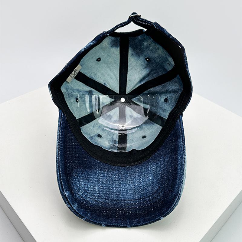Und Damen Gradient Vintage Distressed Baseballkappen Minimalistischer Sonnenschutz Street Style Atmungsaktive Snapback Hüte All-Match Mode Lässig Ins