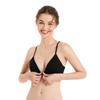 Summer Solid Color Front Button Triangle Bra Cotton Feel No Underwire Bra Breathable Back Women's Bra