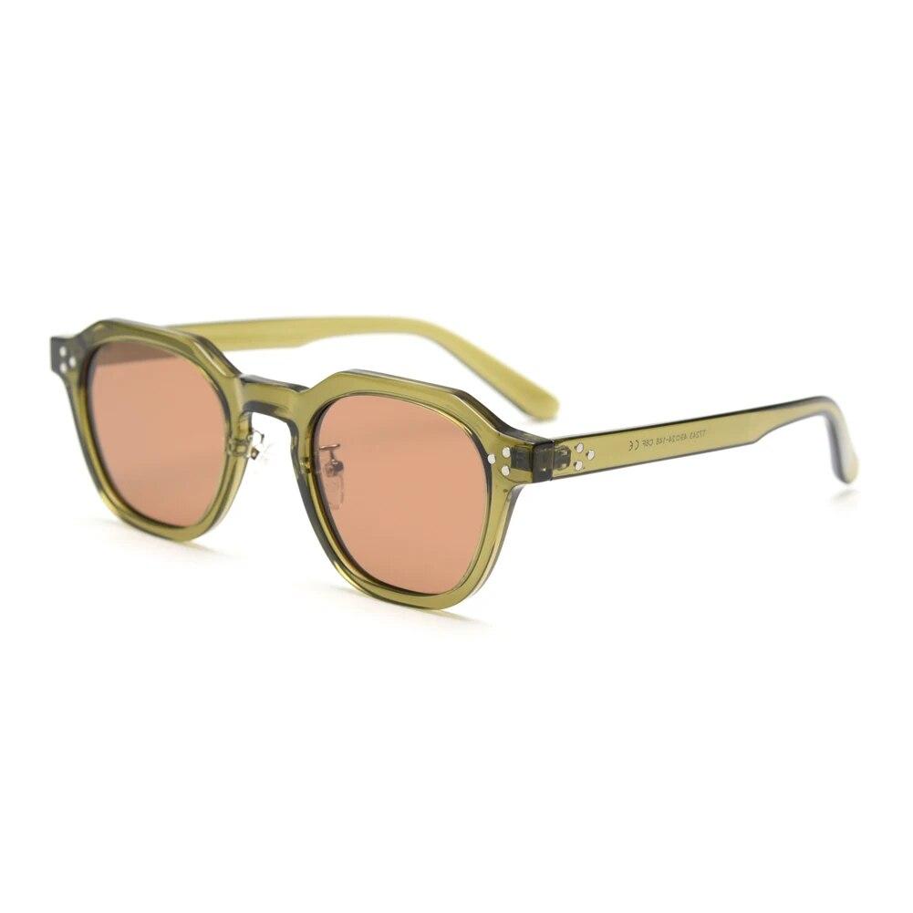Polarized Sun Glasses for Women Mens TR90 Square Polygon Vintage Sunglasses with Thick Frame Luxury Brand Design Retro Eyewear