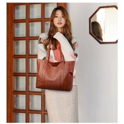 Grand sac pour femmes 2 sacs pour femmes à grande capacité à la mode sacs à main simples atmosphériques texture cuir souple cabas sacs pour femmes