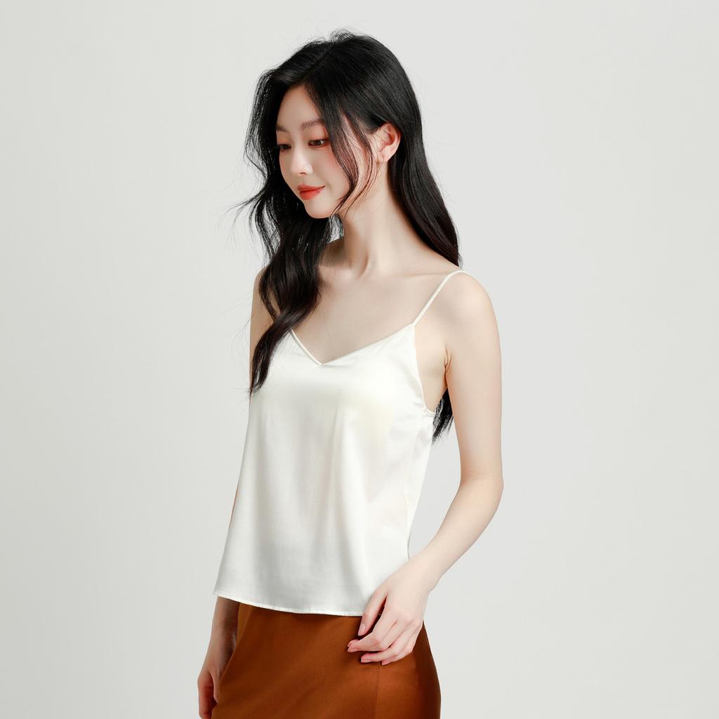 Mulberry Silk Classic Loose and Comfortable Skin-friendly Inner Match Women's Fashion Underwear Top Versatile Strap Bottom Tank Top
