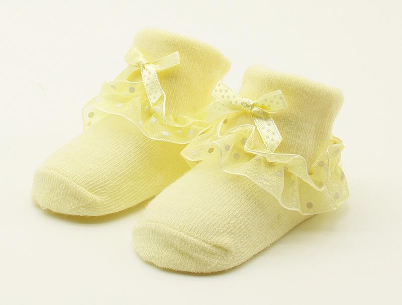 Lace-Trimmed Children's and Baby Dress Socks for Special Occasions