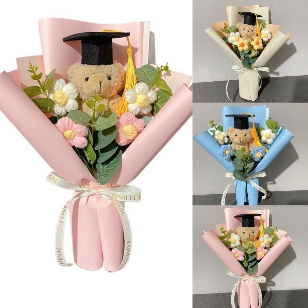Dr. Bear Plush Toy Cartoon Graduation Gift New Graduation Bouquet Party Decor
