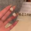 Autumn and Winter Camellia Pearl Stud Earrings, Xiaoxiangfeng Unique Earrings, Niche Design Sense, High-end Earrings, Femininity Explosion