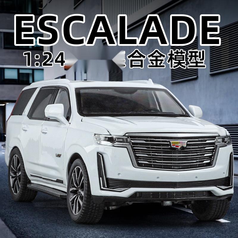 AABHT1 1: 24 Cadillac Escalade SUV Alloy Car Die Casting Metal Model Collection Hobbies Model Accessories Children's Toys Gifts