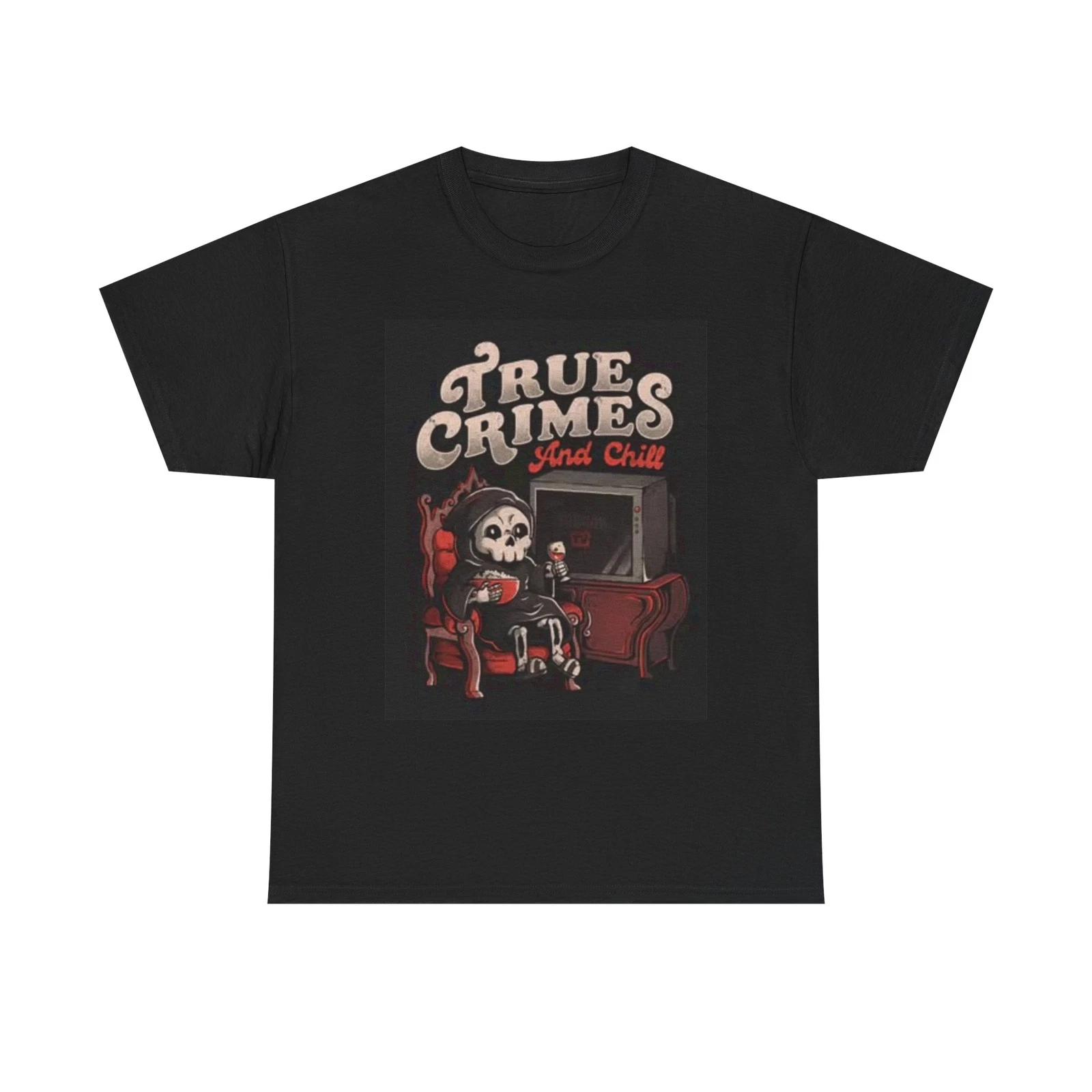 Men s and Women s T-shirts True Crimes Graphic L