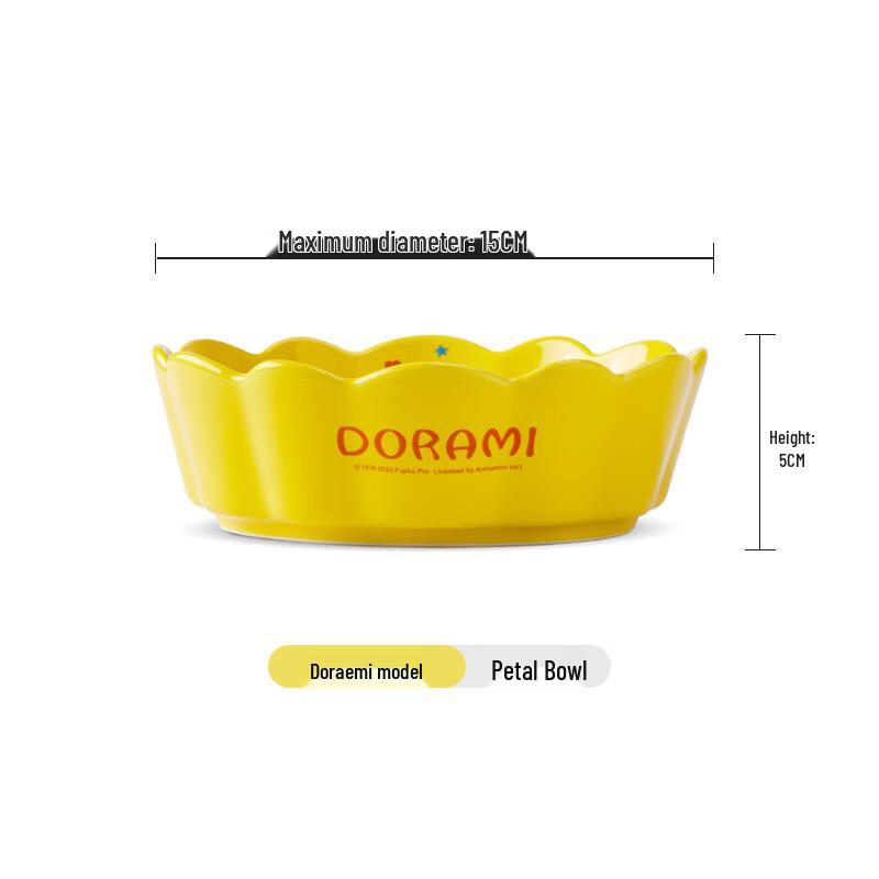 Doraemi Cartoon Petal Ceramic Bowl