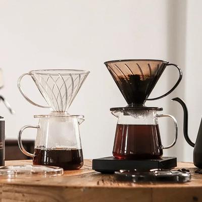 Wiederverwendbarer Espresso-Kaffee-Tropftrichter aus Kunststoff, handgebrühter Kaffeefilterbecher, Barista-Brauwerkzeug, Trichterfilter, Kaffeegeschirr