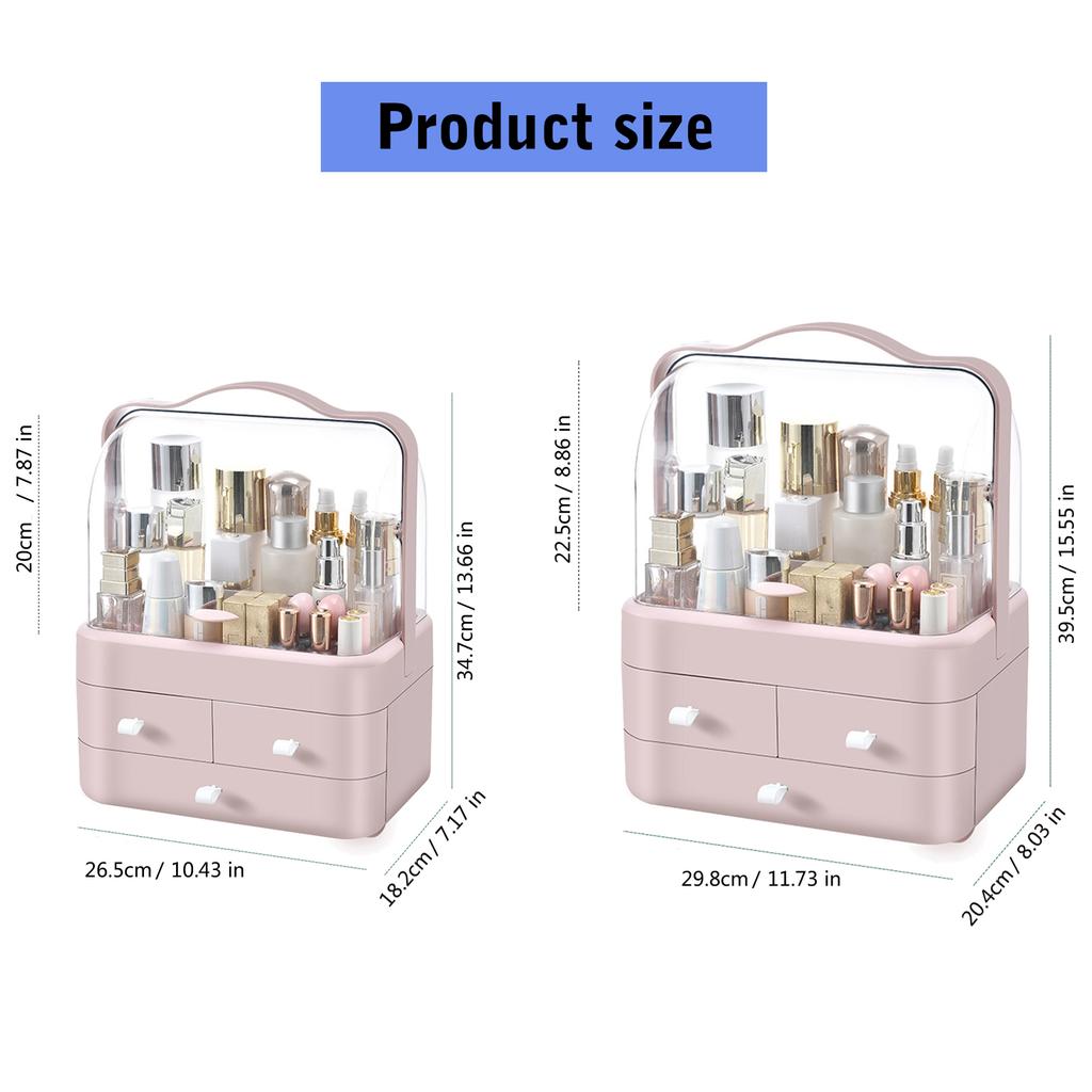 Kosmetik-Organizer mit viel Platz zur Aufbewahrung verschiedener Kosmetik-Accessoires für Beauty-Enthusiasten und Make-up-Künstler