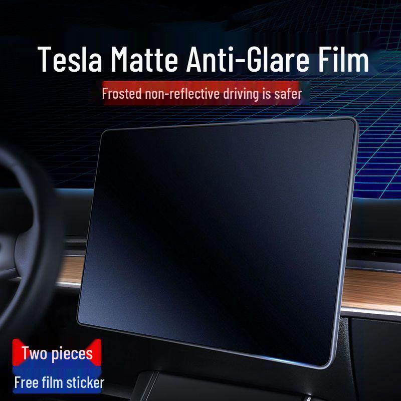 Tesla Model 3/Y Center Console Displayschutzfolie, Vollabdeckung Gehärtetes Glas, Explosionsgeschützt