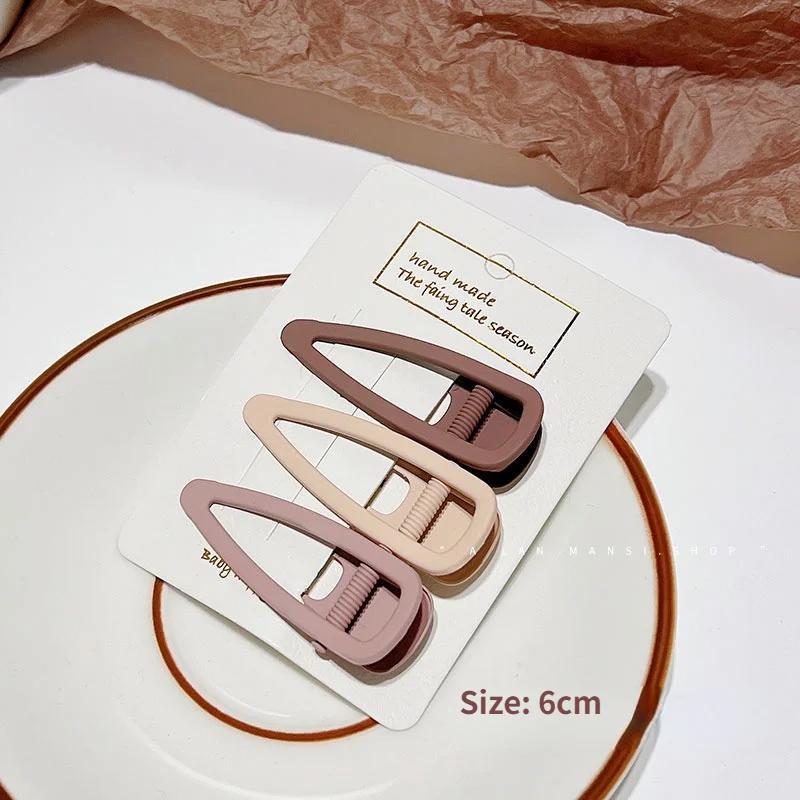 

3/4 Pcs/Set New Women Girks Vintage Frosted Geometry Ornamentr Hair Clips Adult Lovely Alloy Hairpins Female Hair Accessories