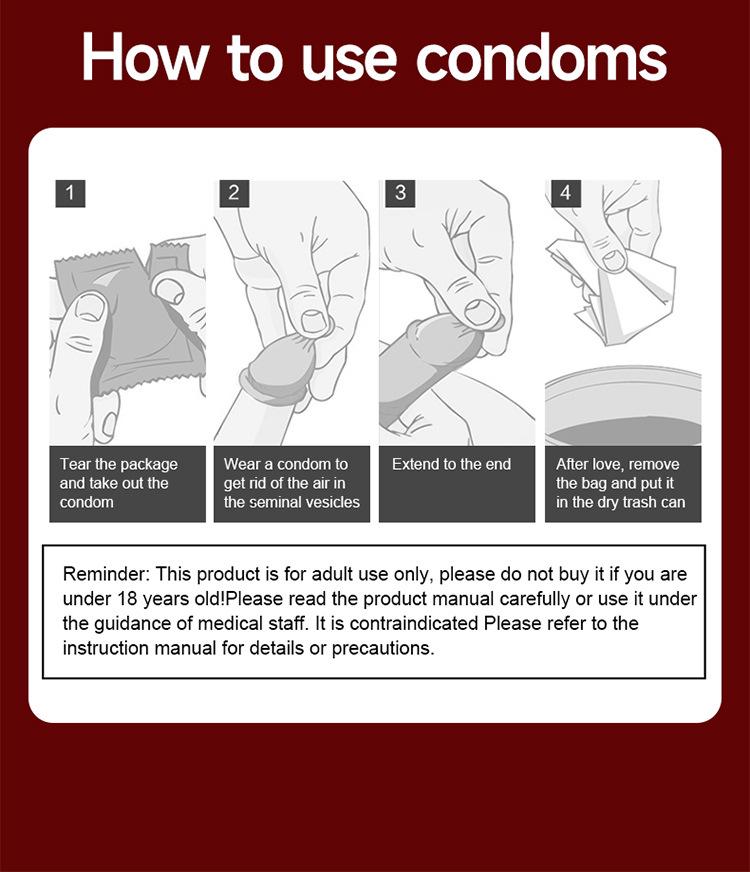 Pack of 10 - Extra Large Ultra-Thin 72mm English Version Condoms 200mm Long, Bulk Discount Available