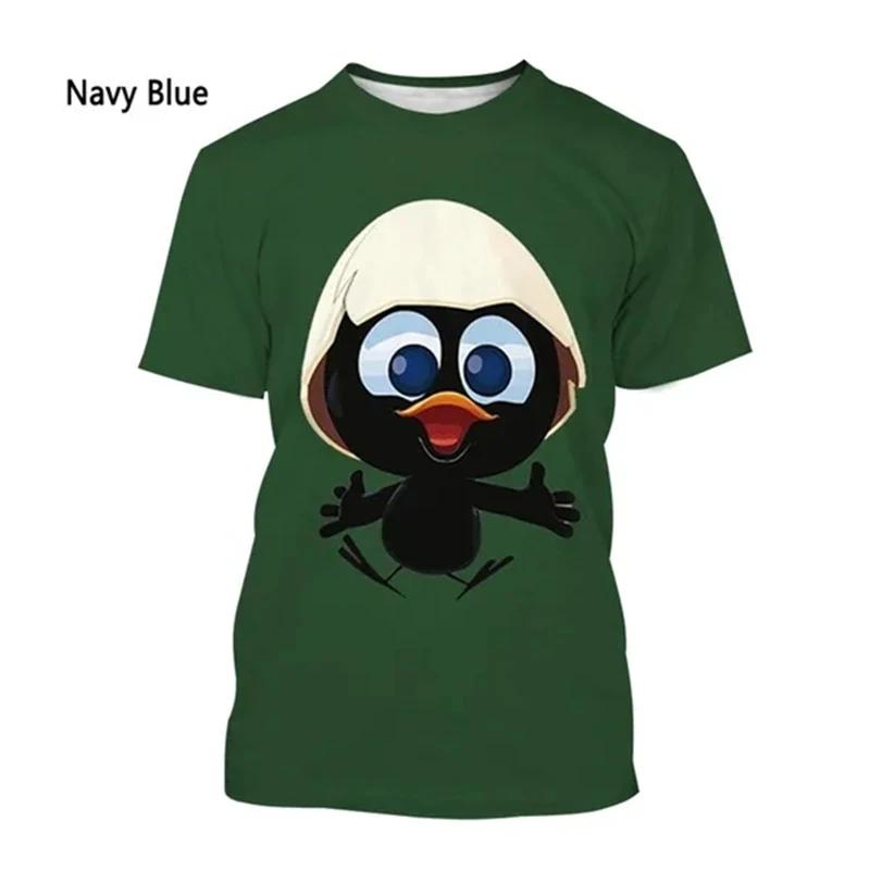 

New Fashion Cartoon Calimero 3D Print T-shirt Men s And Women s Summer Casual Short-sleeved Cute Round Neck Tops Designer Tshirt S