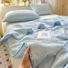 Sleeping grid wrinkled yarn double-layer yarn summer cool quilt