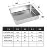 POERDS Stainless Steel Square Tray with Lid, Large, Rectangular, for Home Cooking, Commercial Use, Tempura Pan, Deep Frying, Kitchen Cooking, Square,