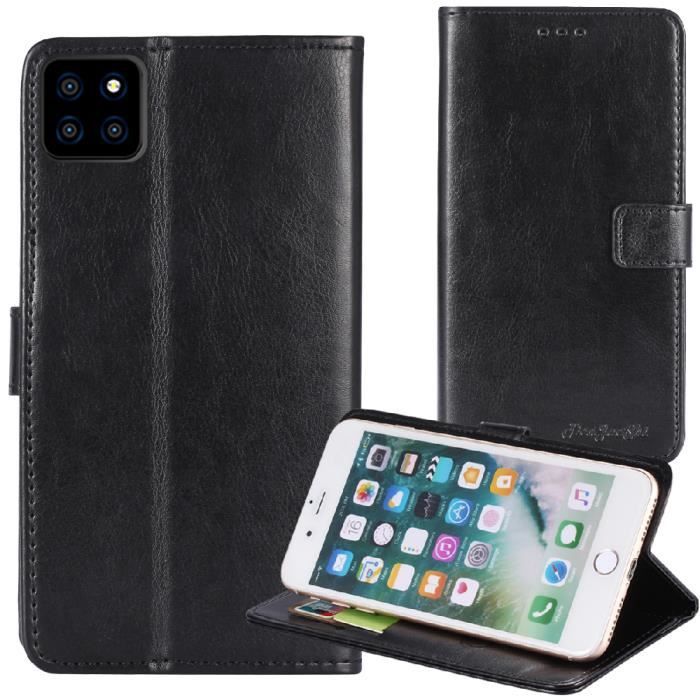 Housse coque - tienjueshi - galaxy a22 5g - flip cuir - étanche - portefeuille