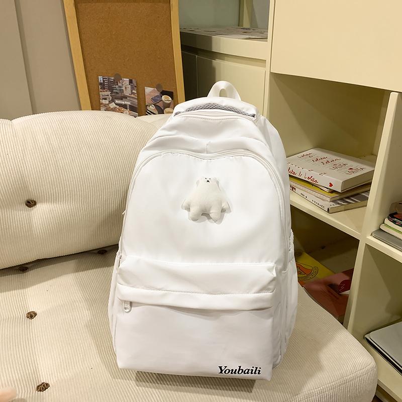 Plecak dla uczennicy gimnazjum, damski plecak w jednolitym kolorze