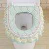 Toilet Seat Cushion Collar Waterproof and Warm Seat Zipper Adhesive Buckle Universal Four Season Lace Edge Sticker