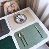 Nordic Style Retro Embossed Faux Leather Placemat – Heat-Resistant, Insulating, Waterproof, and Oil-Proof Table Mat.