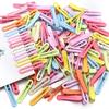 30pcs 5cm Candy Color Hair Clips Metal Hollow Wave Hairpin For Women Girls DIY Bangs Side Clip Makeup Hair Styling Accessories