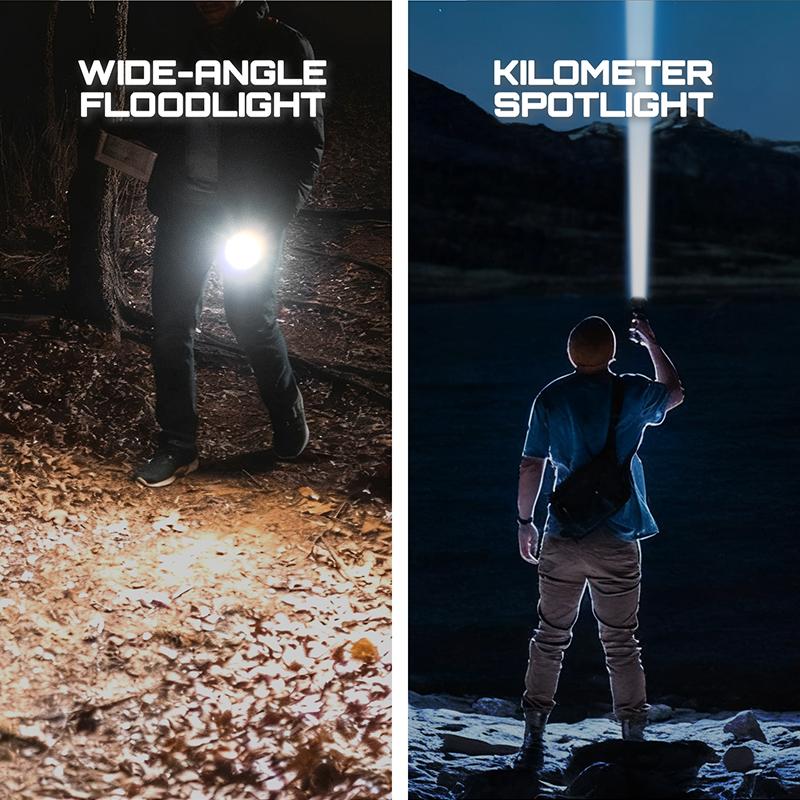 Strong Light Flashlight Rechargeable Aluminum Alloy,drop Resistant and Cold Resistant,remote Flashlight,outdoor Exploration and Emergency Situations