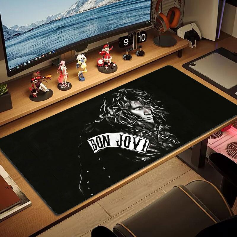 Bon Jovi Rock Legend Large Size Mouse Pad Large Gaming Table Cushion Nonslip Laptop Tablet Big Mousepad Xxl Mat Mini Pc Playmat With Lock Edge