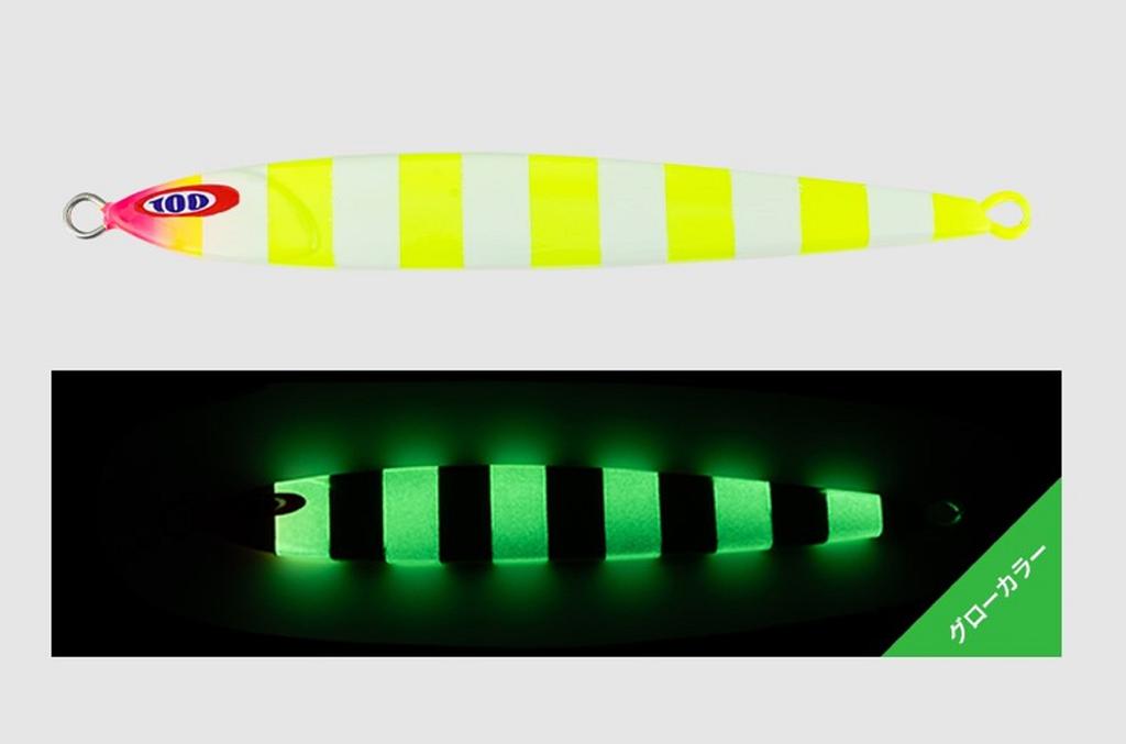 Jackall Metal Jig Anchovy Type 0 Flush Fall 80g Chart Glow Stripe (7493)