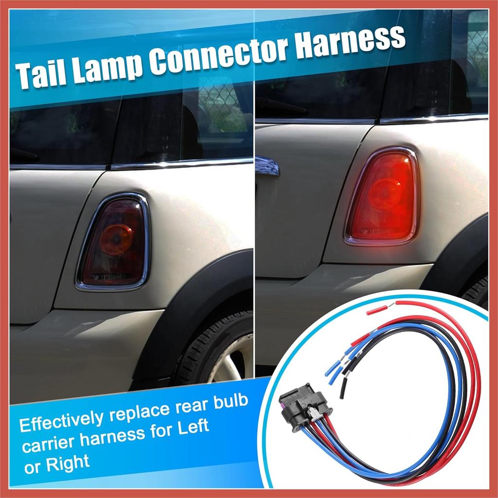 ACROPIX Tail Light Wiring Harness for Mini Cooper F55 F56 F57 Tail Lamp Connector Harness Bulb Socket Harness Connector 63217361305 Tail Light Wire