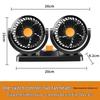 Dual-Head Car Fan 12V/24V for Trucks and Sedans